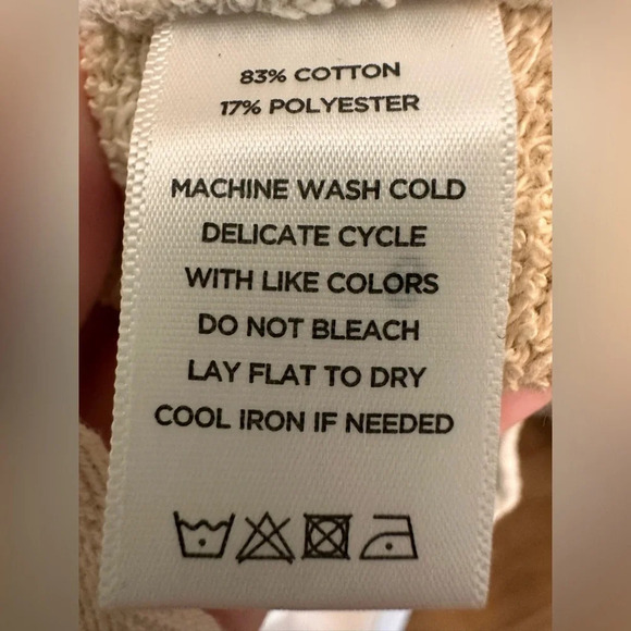 Lilla P French terry 3/4 sleeve grey open front cardigan with tie - Picture 6 of 7